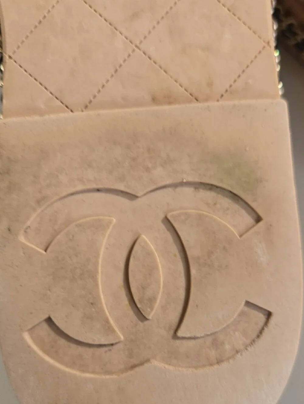 CHANEL beige braided